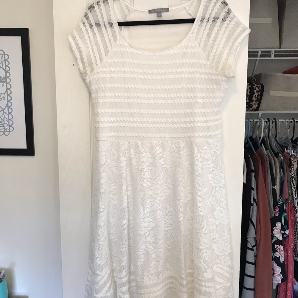 NY Collection White Lace Dress